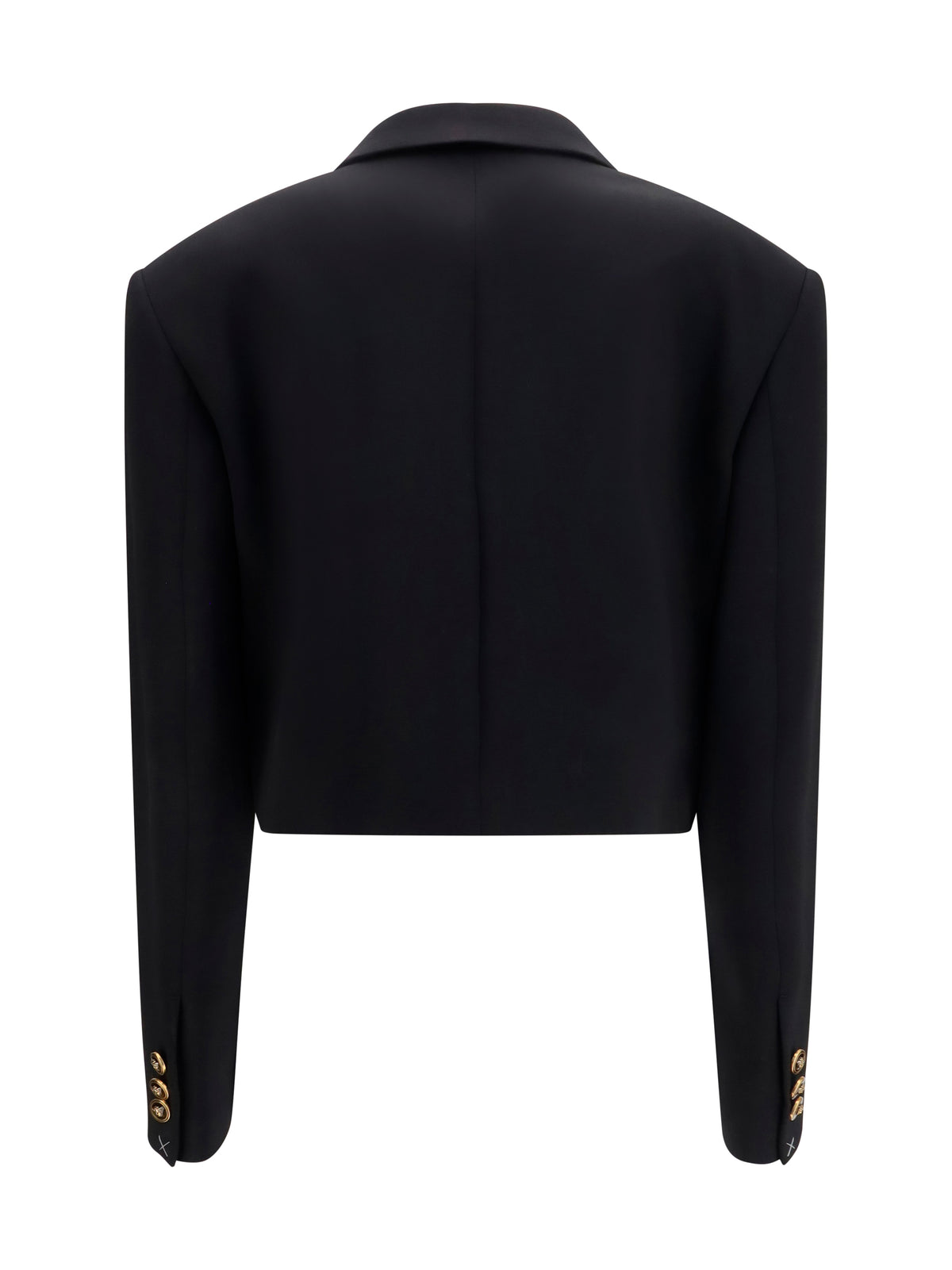 Versace Cropped wool Blazer - Black