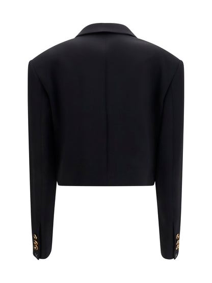Versace Cropped wool Blazer - Black