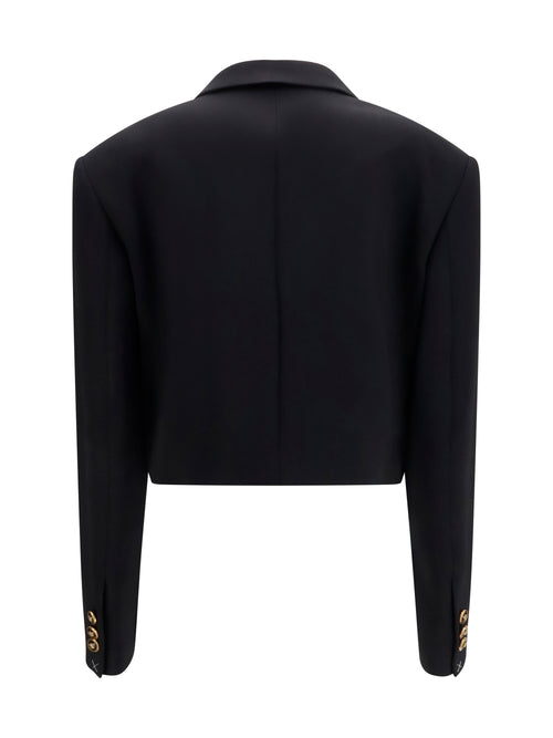 Versace Cropped wool Blazer - Black