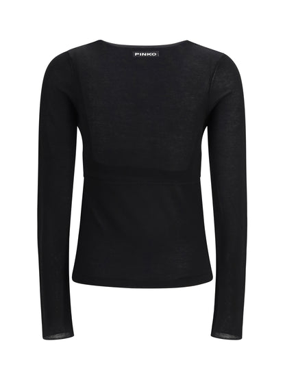 PINKO Sweater long-sleeve with V-open neckline