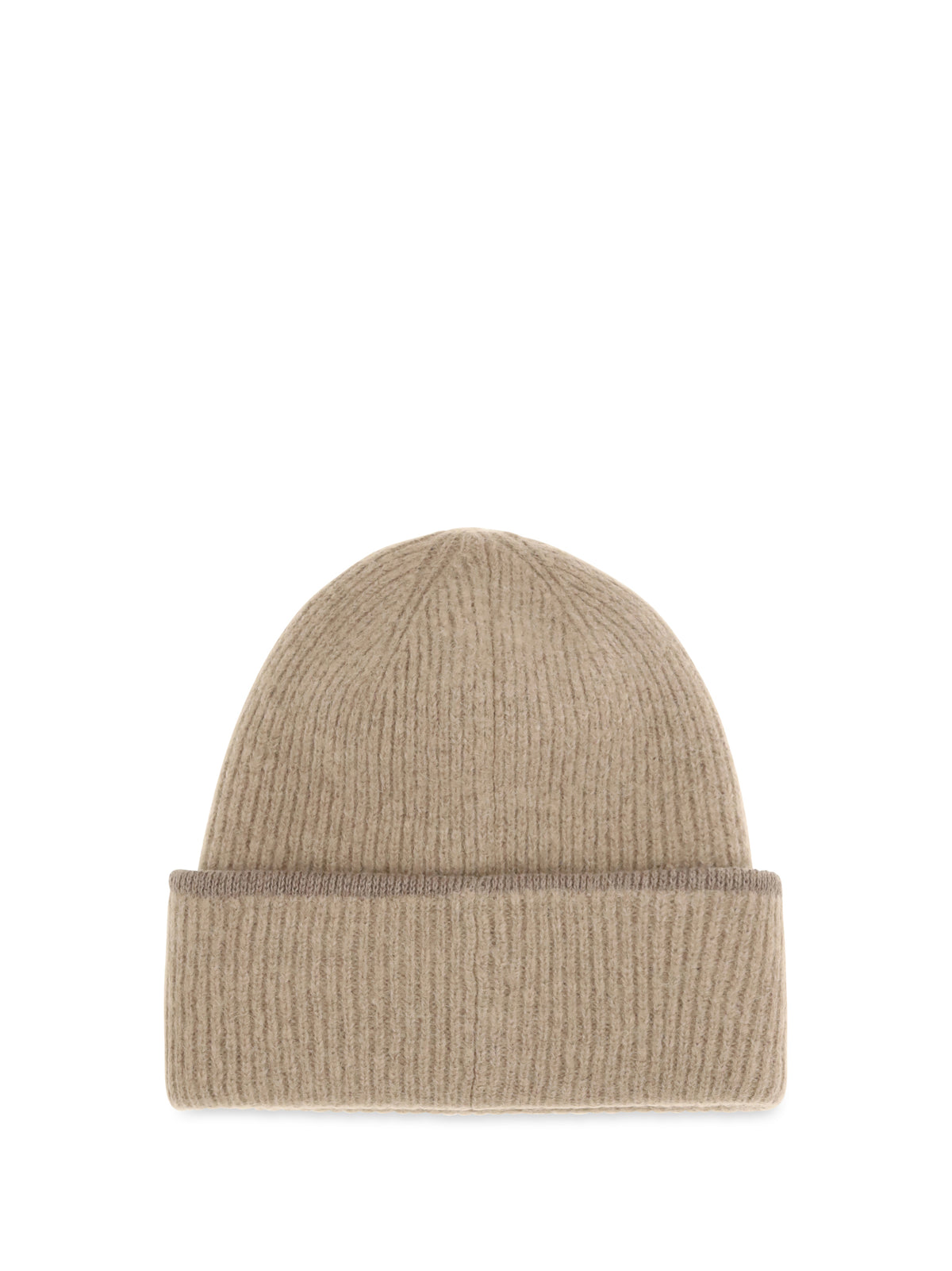 Jacquemus Gros Grain Ribbed Beanie - Beige