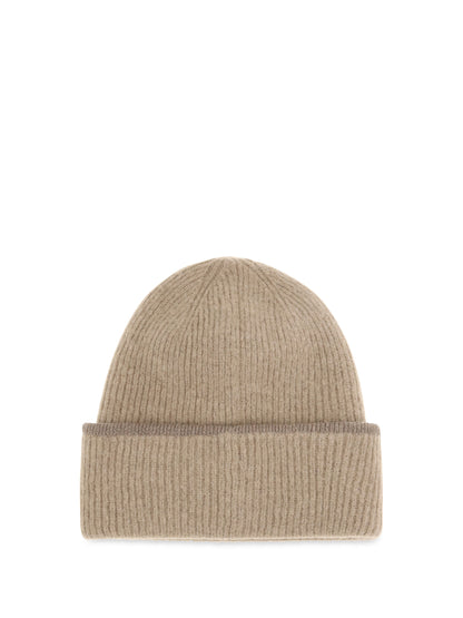 Jacquemus Gros Grain Ribbed Beanie - Beige