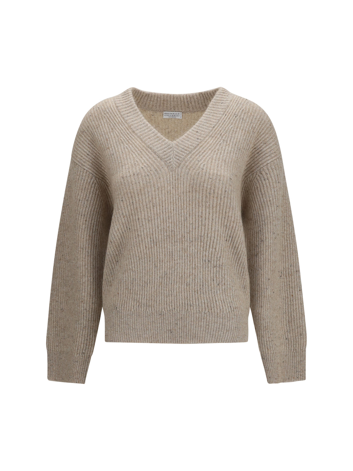 Brunello Cucinelli Cashmere and mohair V-neck Sweater - Seashell