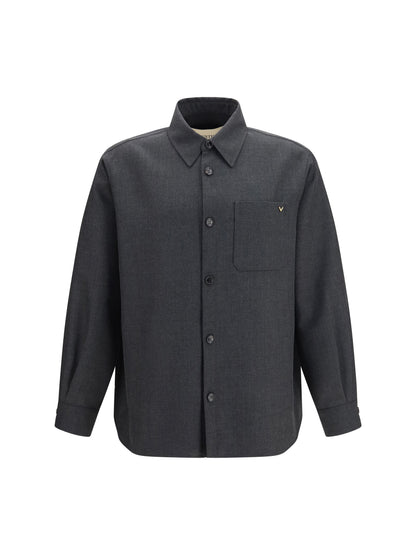 Valentino VLogo wool blend Jacket - Charcoal Grey