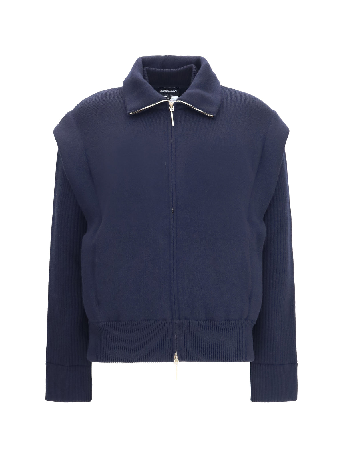 Giorgio Armani Padded virgin wool Bomber Jacket - Outer Space