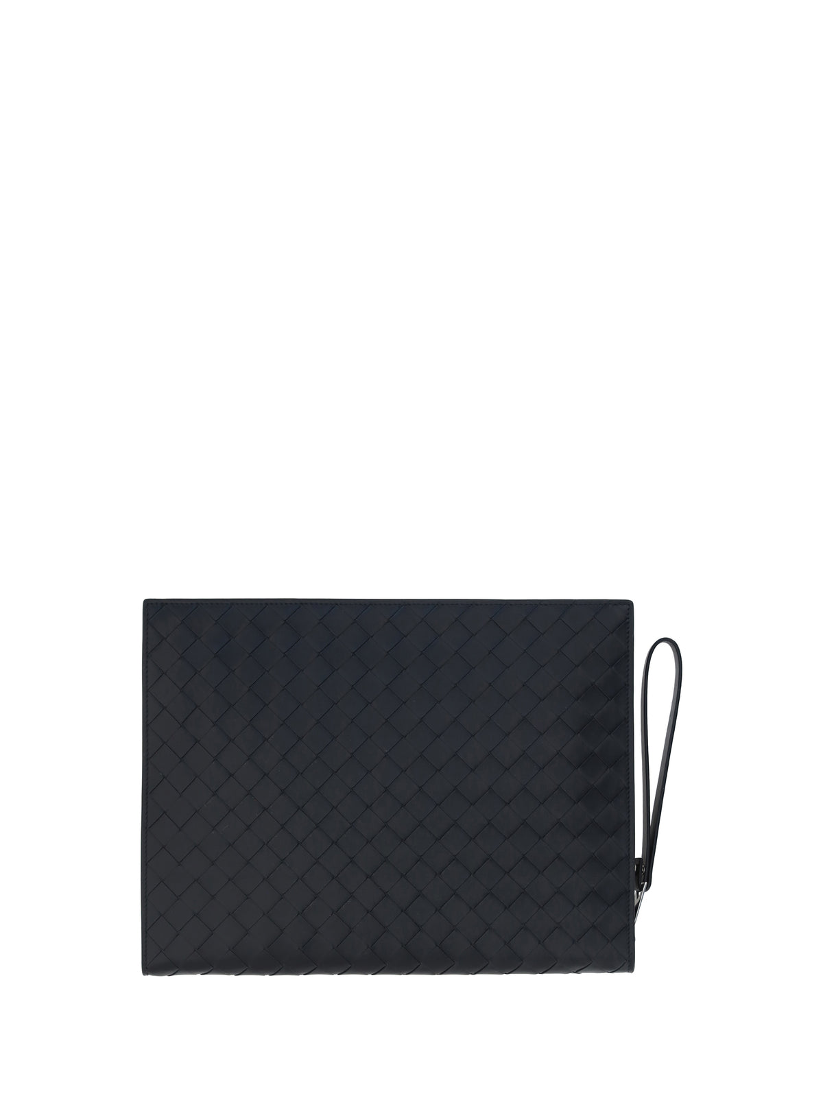 Bottega Veneta Avenue Pouch Bag - Black-Silver