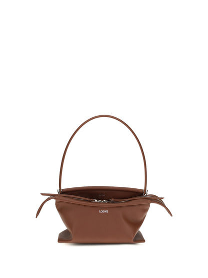 Loewe Whisker glazed calfskin Shoulder Bag - Cognac