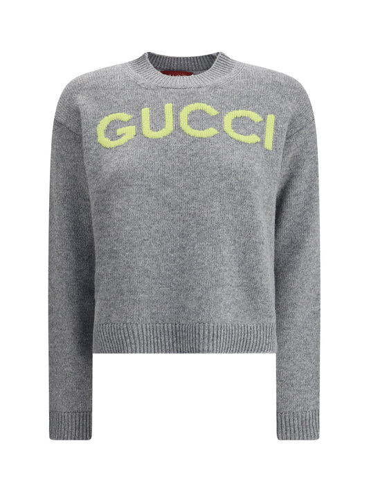 GUCCI Wool Sweater with embroidered monogram