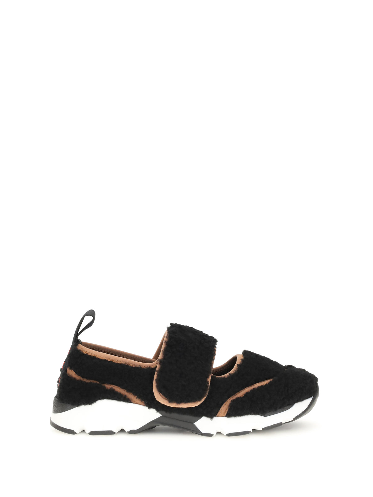 Marni Mary Jane shearling Sneakers - Black