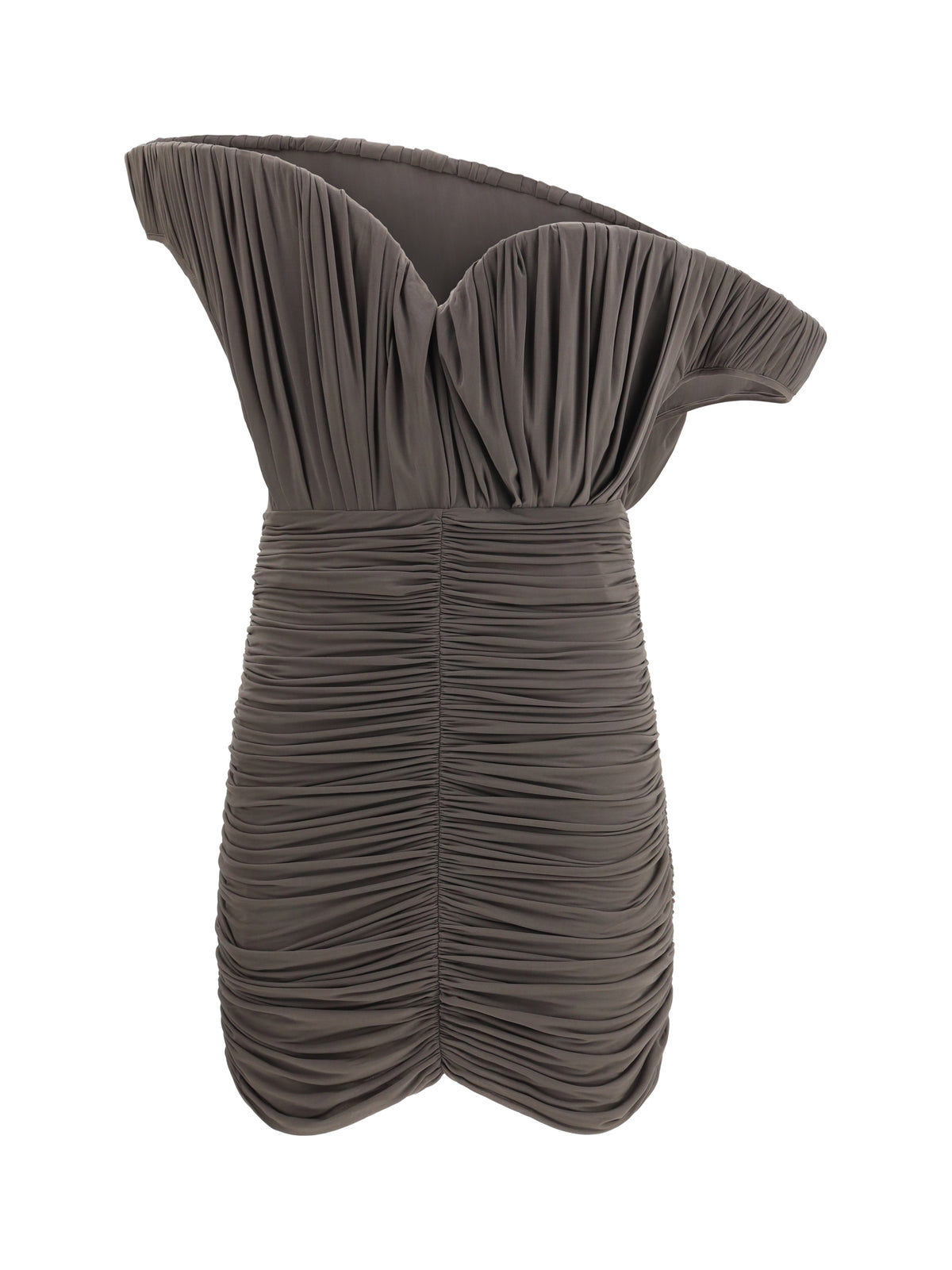 Magda Butrym Asymmetrical petal mini Dress - Brown
