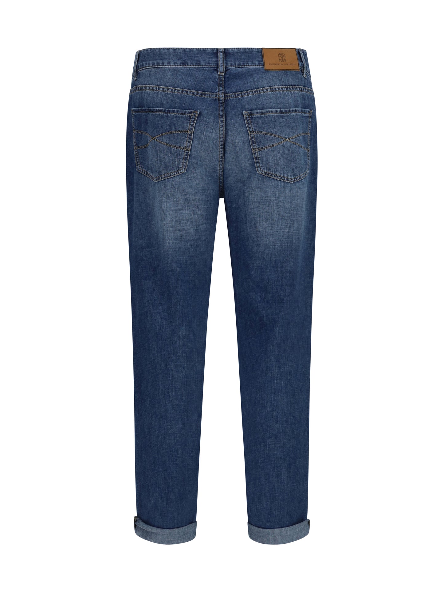 BRUNELLO CUCINELLI Jeans in cotton with distressed effect