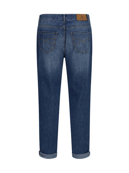 BRUNELLO CUCINELLI Jeans in cotton with distressed effect