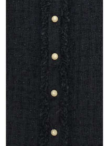 Balmain Tweed Shirt - Noir