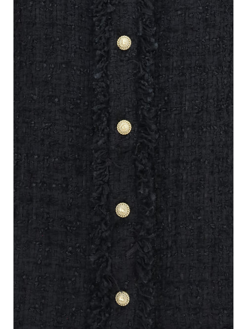Balmain Tweed Shirt - Noir