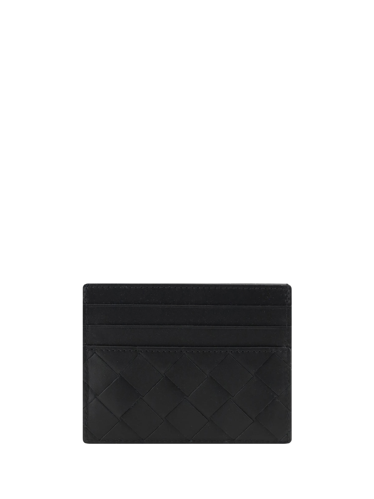 Bottega Veneta Card Holder with iconic intrecciato - Black-Silver
