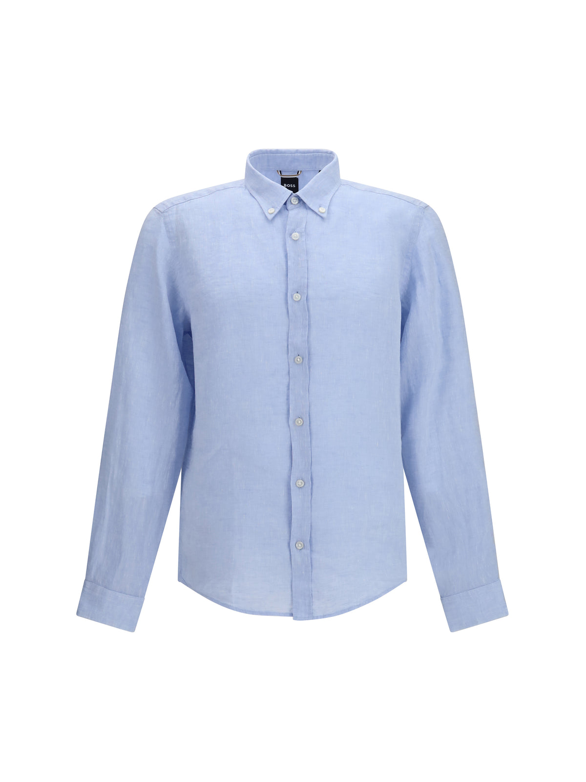Hugo Boss Black Regular-fit linen Shirt - Light/Pastel Blue