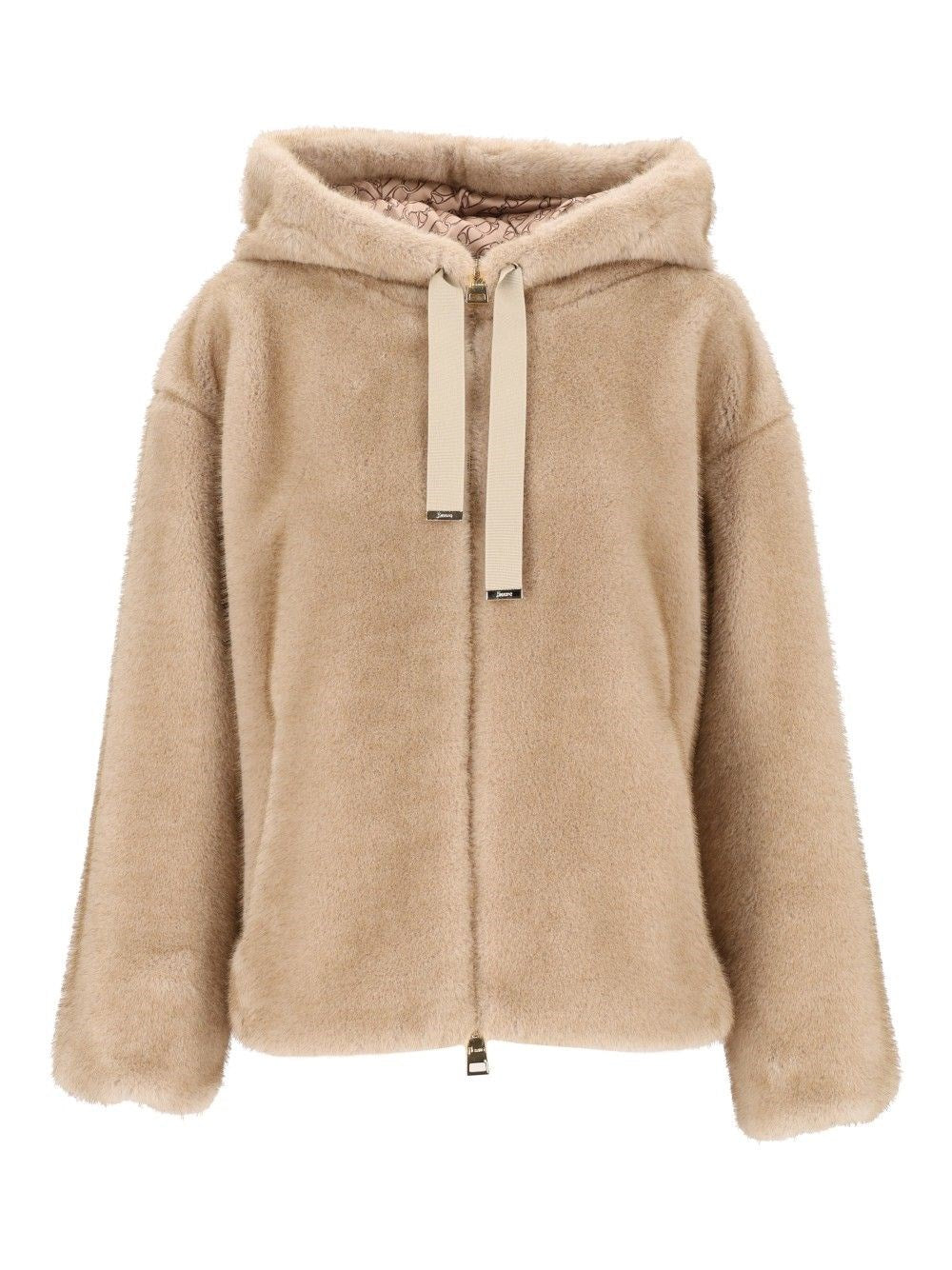 Herno Faux Fur Bomber - Beige