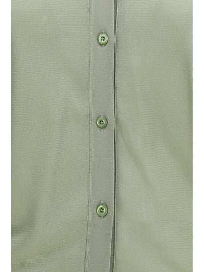 FENDI Cardigan crewneck in viscose with embroidered logo