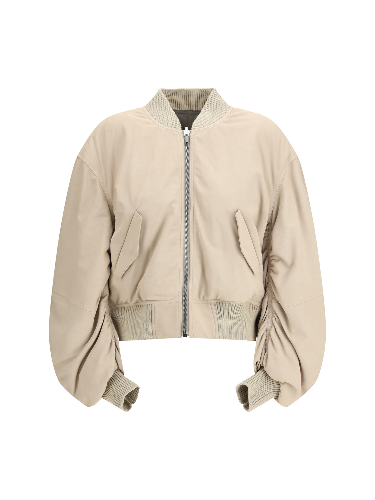 Rick Owens Secchia Flight Bomber in lamb leather - Sand/Euca