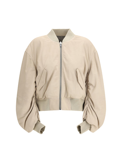 Rick Owens Secchia Flight Bomber in lamb leather - Sand/Euca