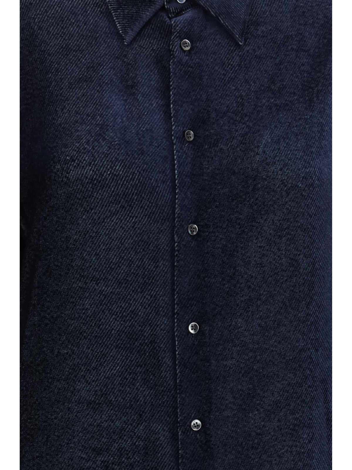 Giorgio Armani Silk blend devoré velvet twill Shirt - Peacoat