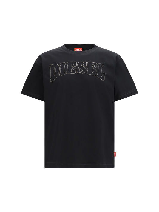 DIESEL T-Norm-V10 Logo Stitching T-Shirt