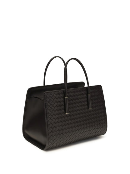 Bottega Veneta Barbara Tote Bag - Espresso-Brass V