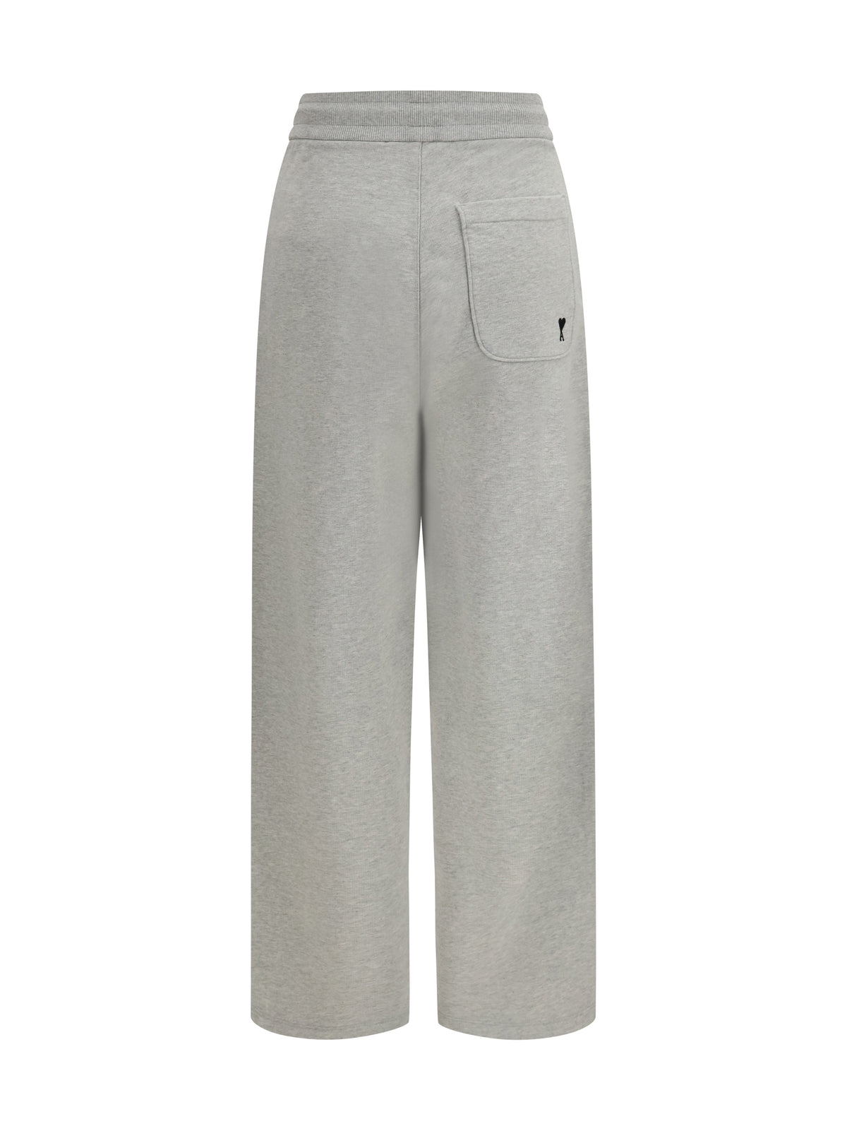 Ami Paris Ami de Cœur cotton Sweatpants - Gris Cendre Chine/Noir
