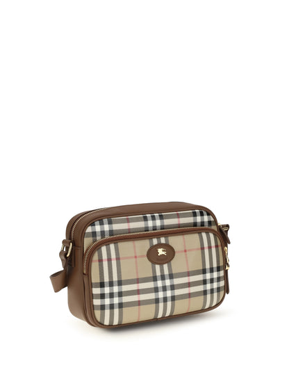 Burberry Check front pocket Shoulder Bag - Archive Beige