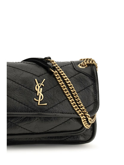 Saint Laurent Mini Niki leather Shoulder Bag - Black