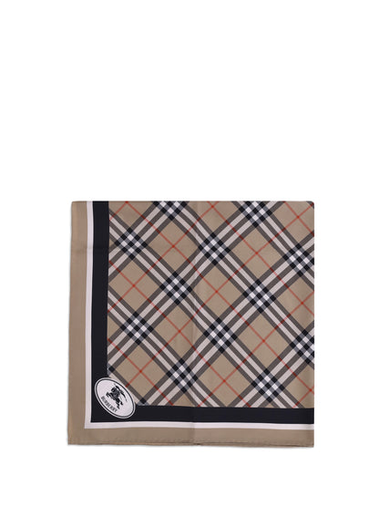 Burberry Silk Check Scarf - Sand