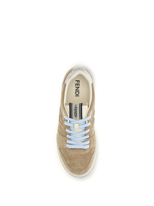 Fendi Match suede Sneakers - Lightecru+Whi Mar.Sc
