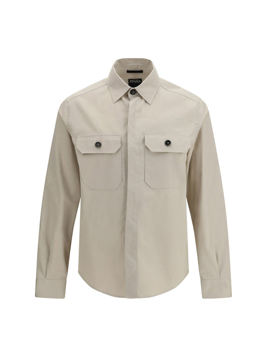 ZEGNA Linen wool and silk Shirt jacket