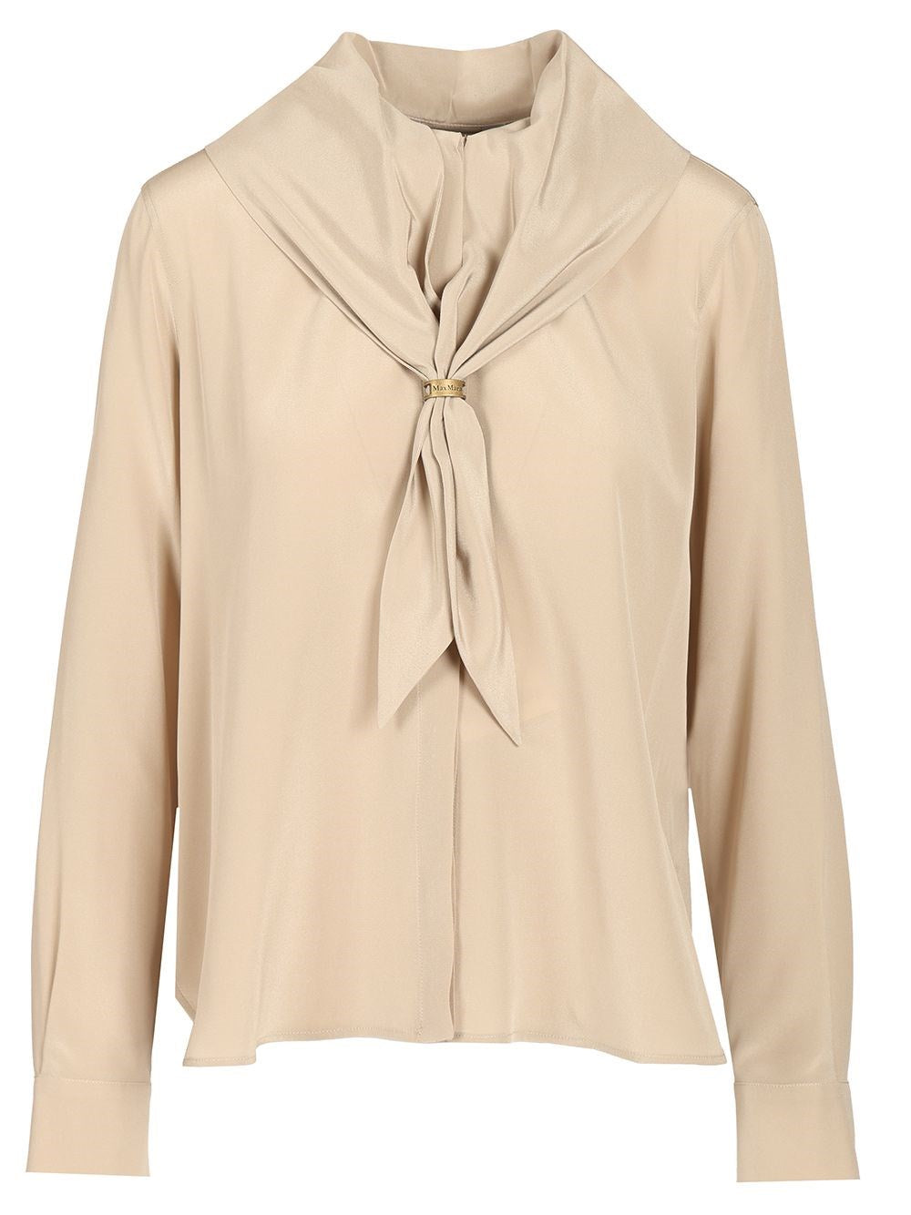 Max Mara Shirt With Scarf - Beige