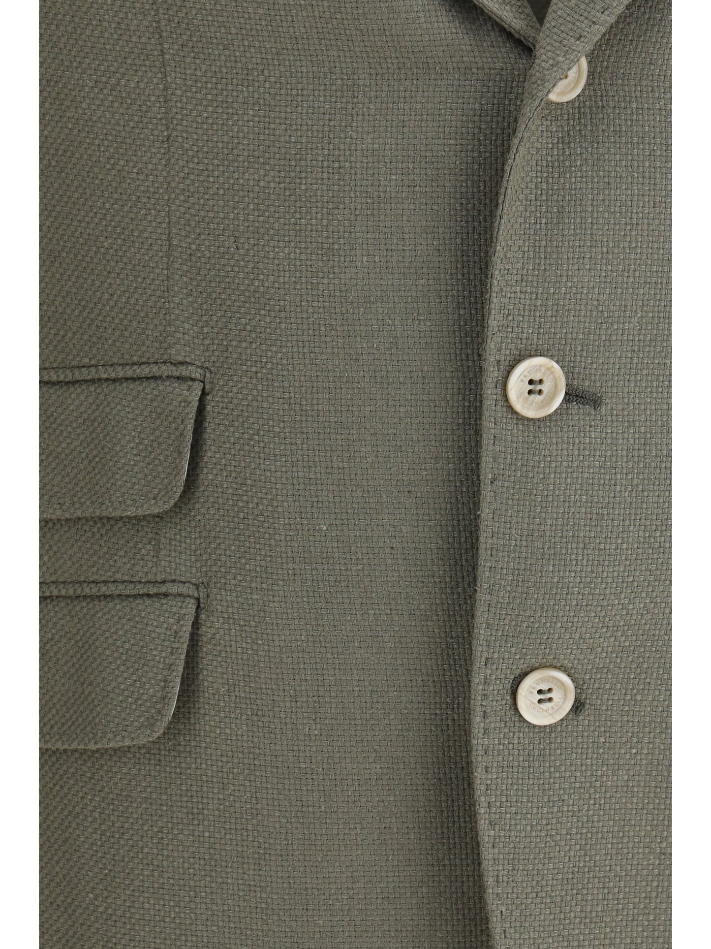 BRUNELLO CUCINELLI Single-breasted silk and linen Jacket
