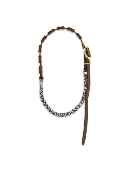 Miu Miu Leather Necklace - Tabacco+Arg.Ve+Bron