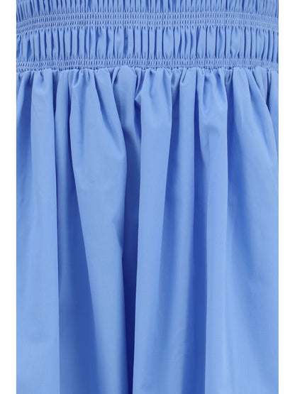Ganni Poplin maxi Dress - Azurine