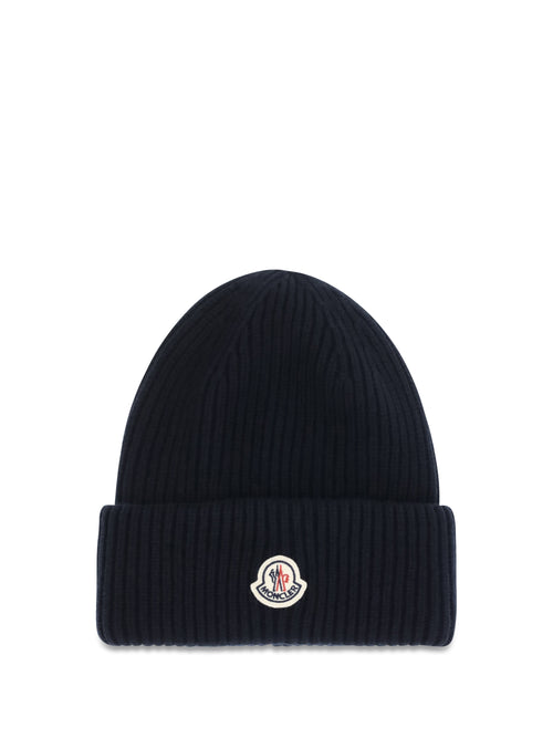 Moncler Wool and cashmere-blend Beanie - Navy