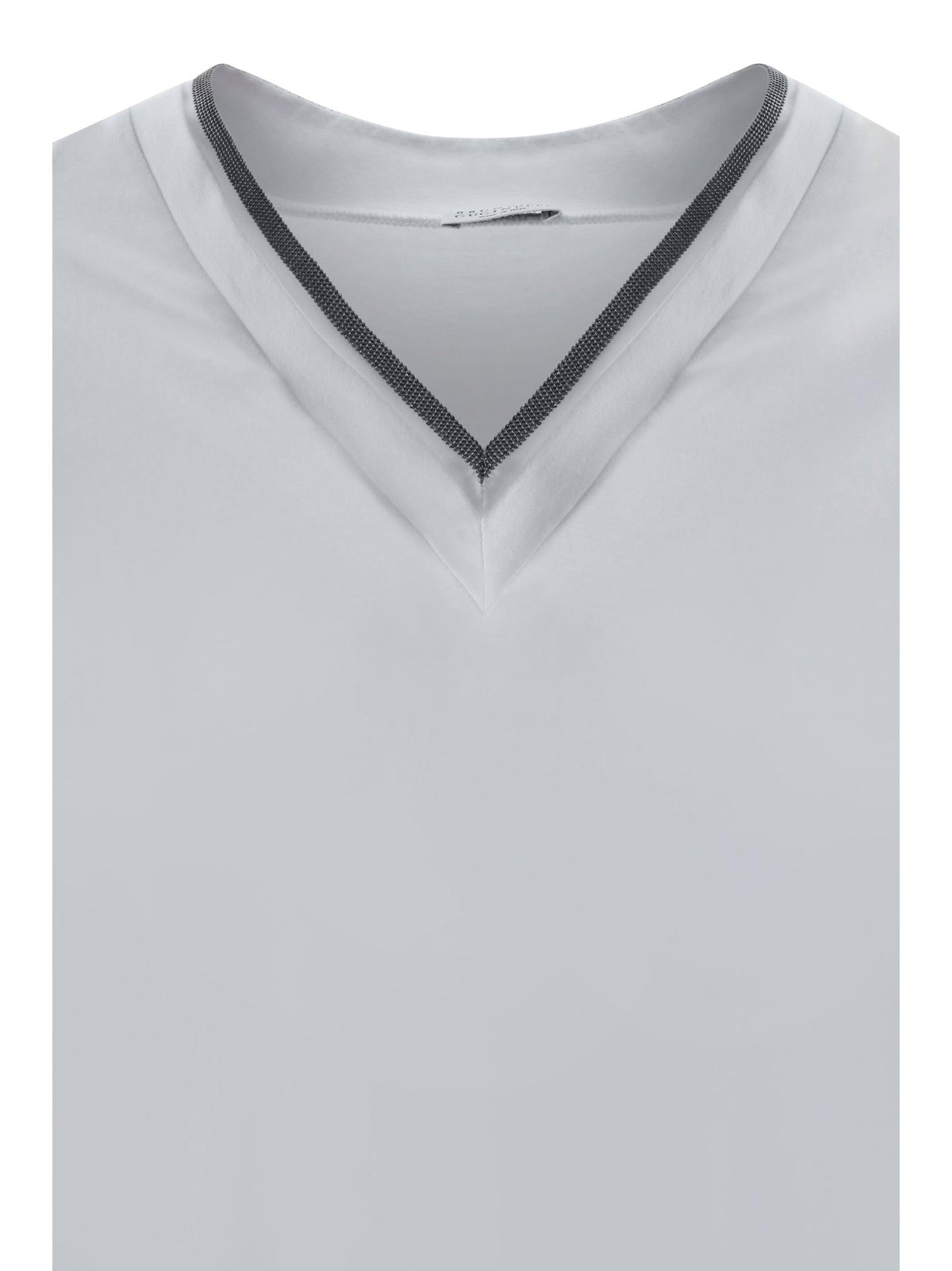 BRUNELLO CUCINELLI Cotton T-shirt with embellishments