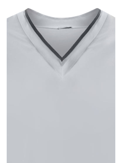 BRUNELLO CUCINELLI Cotton T-shirt with embellishments