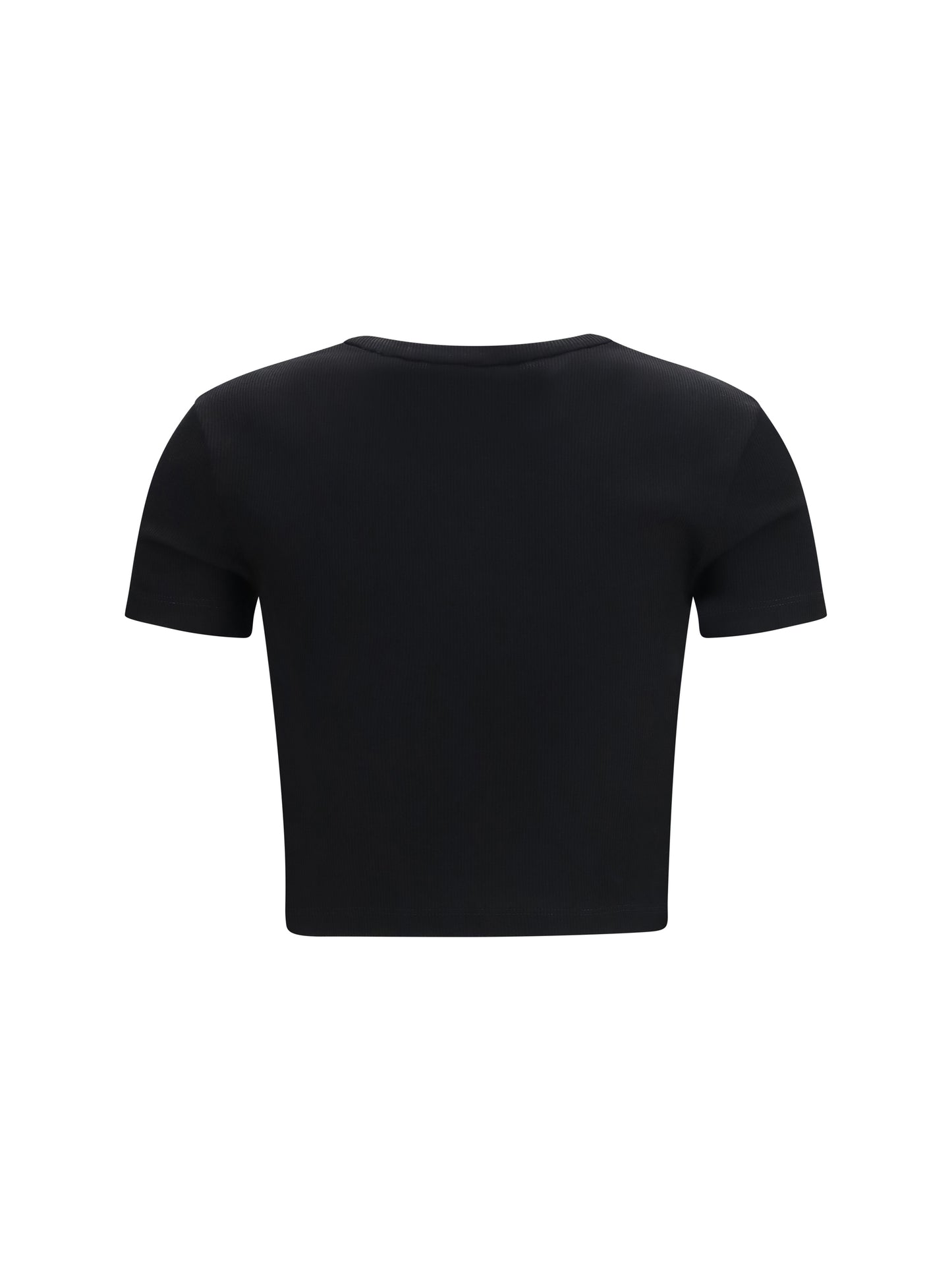 FENDI Cropped ribbed cotton T-shirt