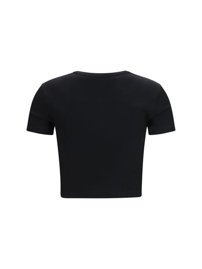 FENDI Cropped ribbed cotton T-shirt