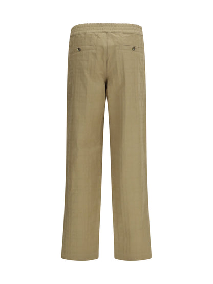 BURBERRY Textured check cotton Pants