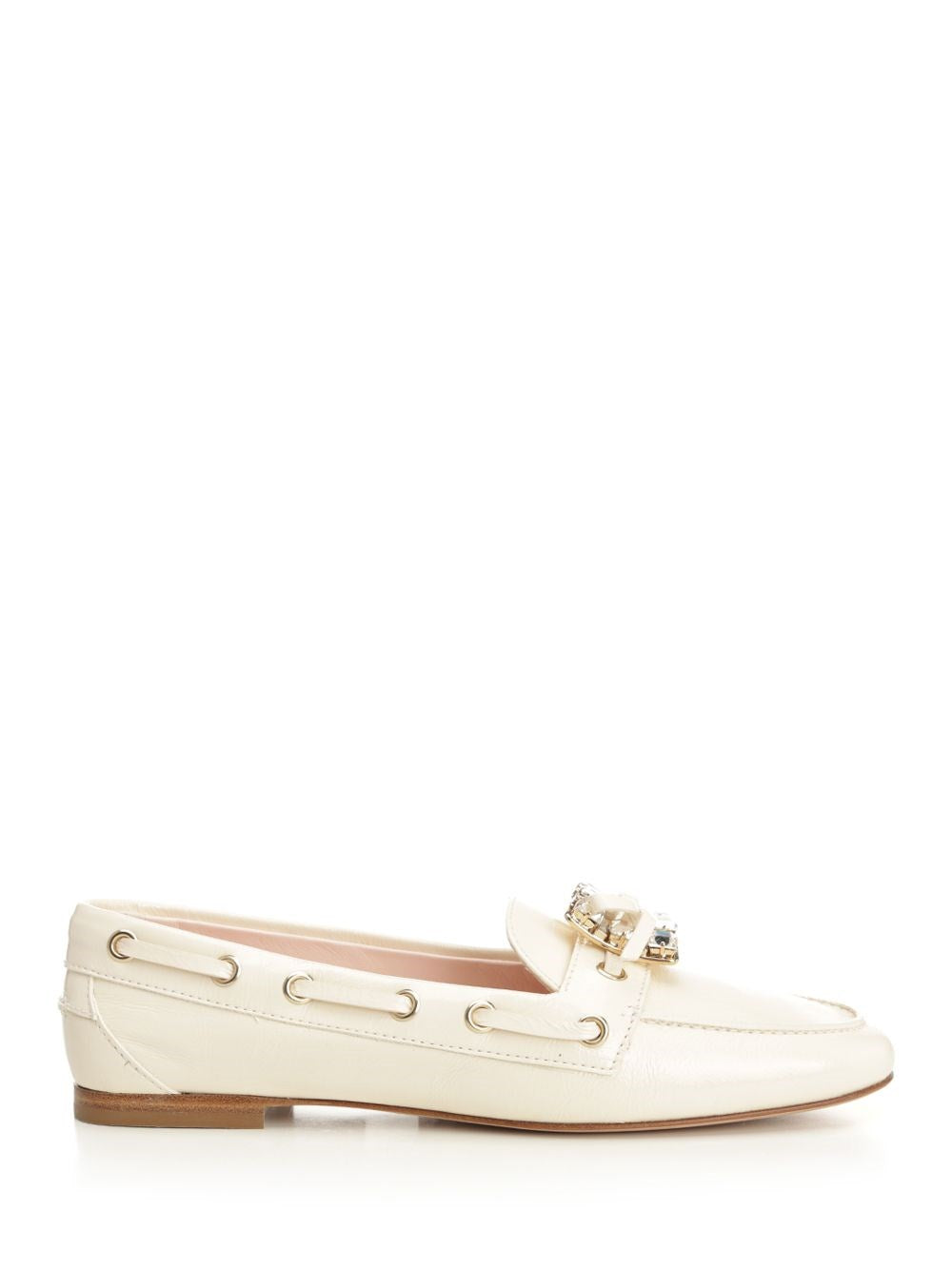 Roger Vivier "TrèS Vivier" Boat Moccasins - Beige