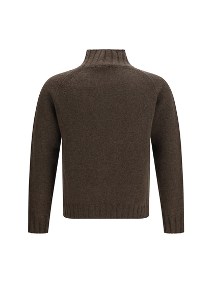Aragona Cashmere High neck Sweater - Corteccia