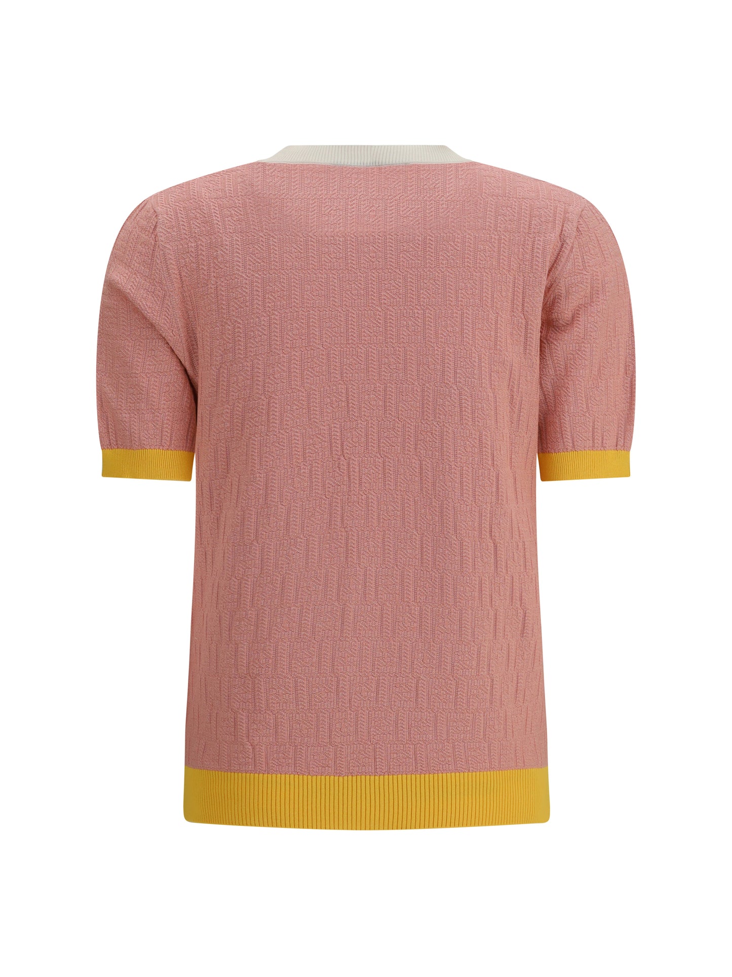 FENDI Cotton and silk crewneck Sweater with FF Motif