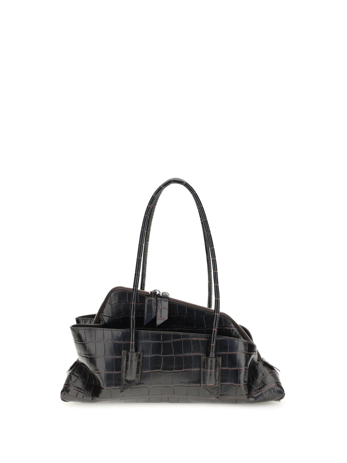 The Attico Small La Passeggiata Shoulder Bag - Coffee