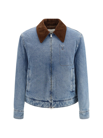 Ami Paris Ami De Coeur Denim Jacket - Bleu Used