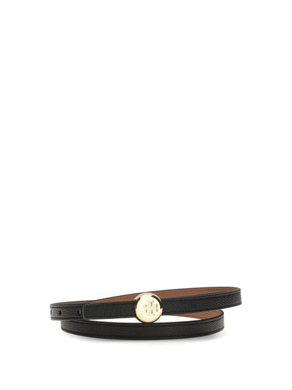 Tory Burch Reversible Romy Belt - Black / Aged Tan / Gold