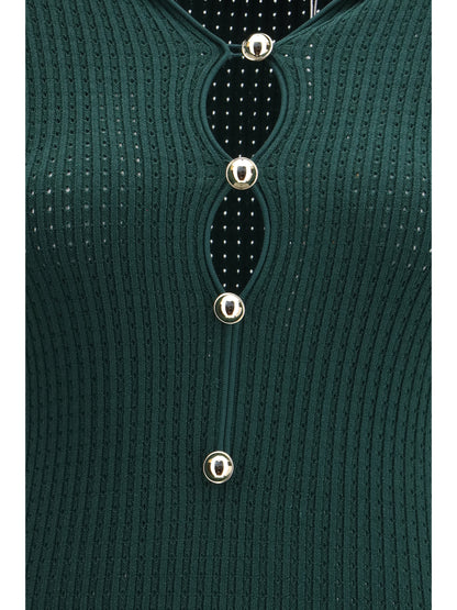 SELF-PORTRAIT Keyhole knit midi Dress